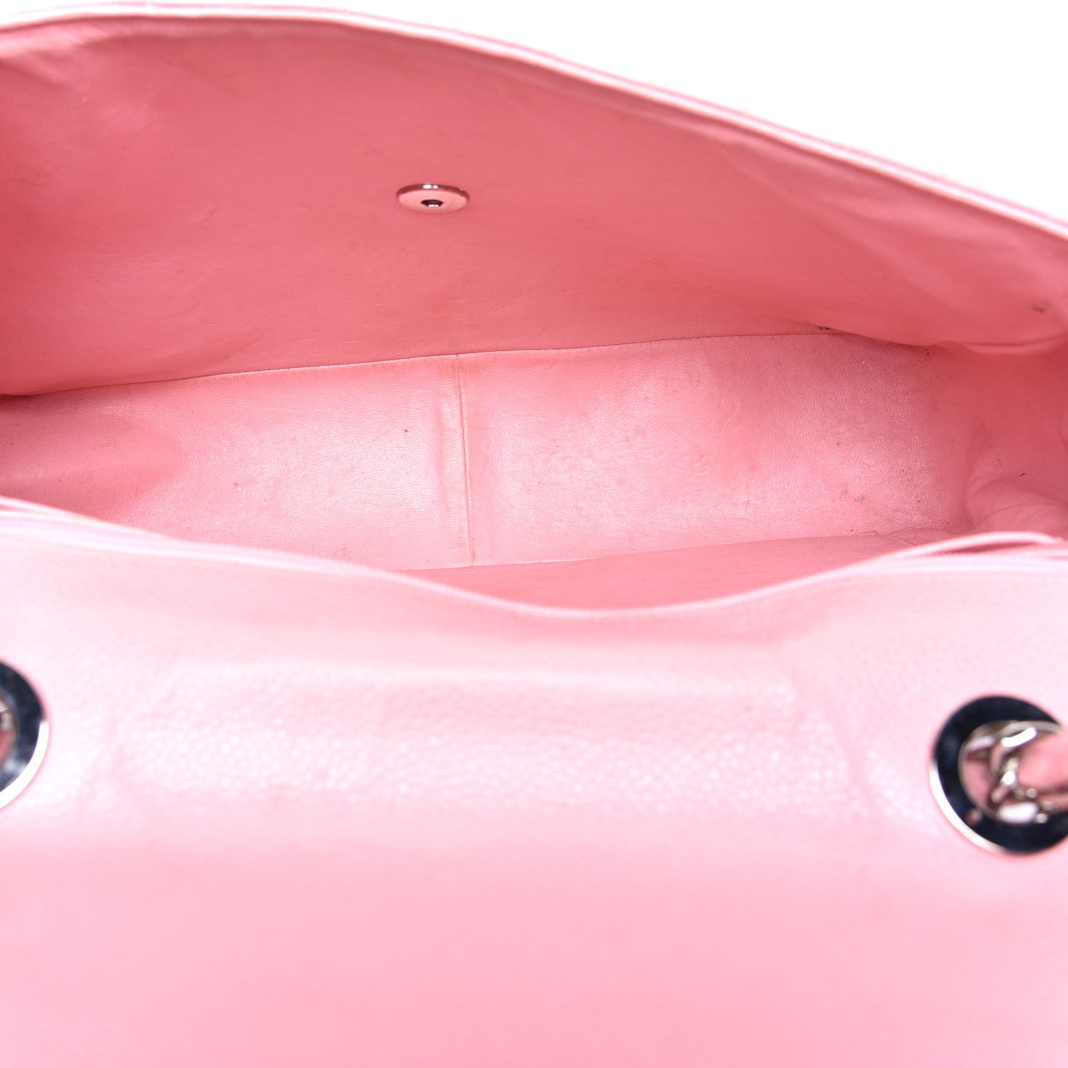 Chanel Caviar Quilted Jumbo Single Flap Pink 5 of 9