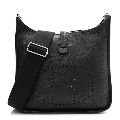 Hermes Taurillon Clemence Evelyne III PM Black 1 of 10