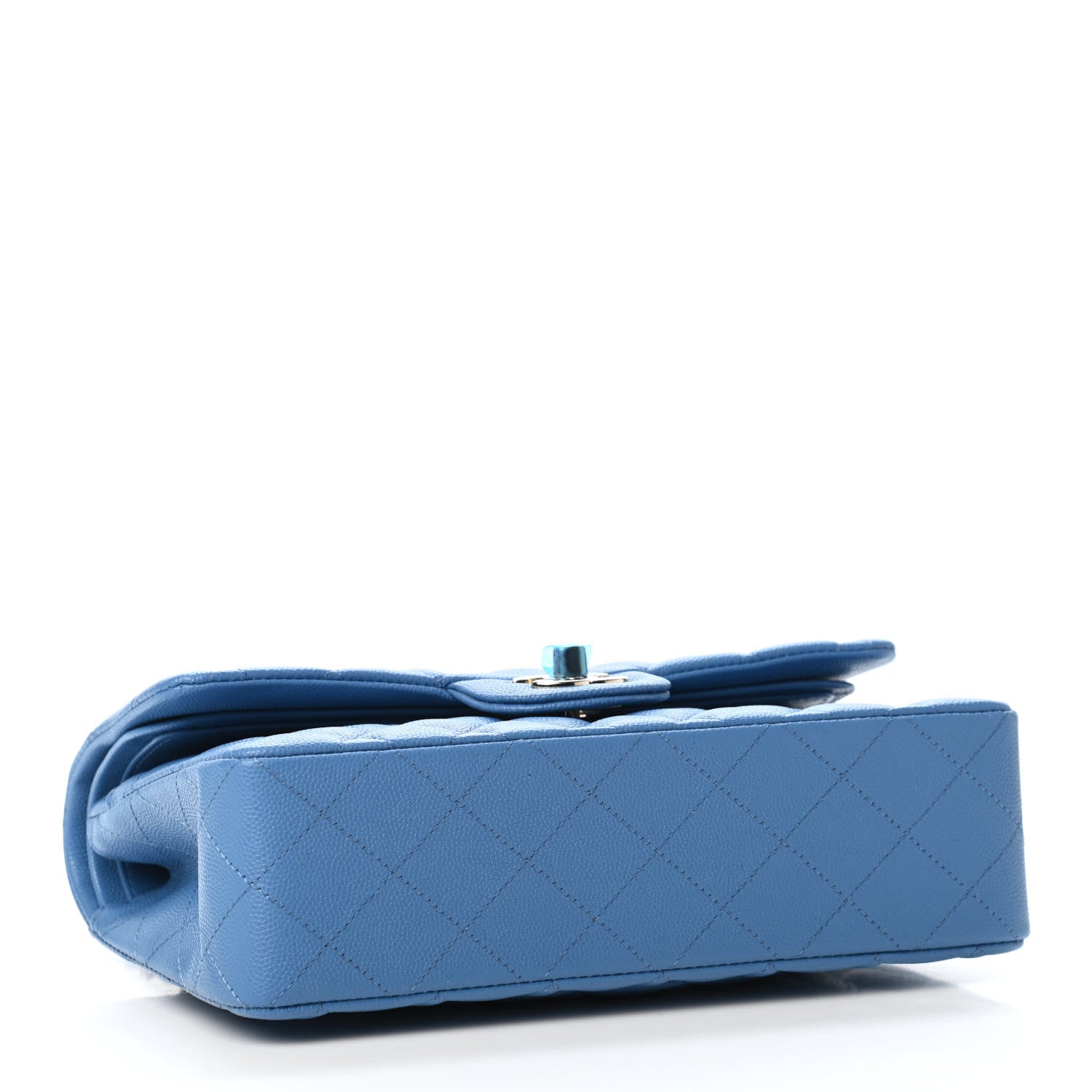Chanel Caviar Quilted Small Double Flap Blue 3 of 4