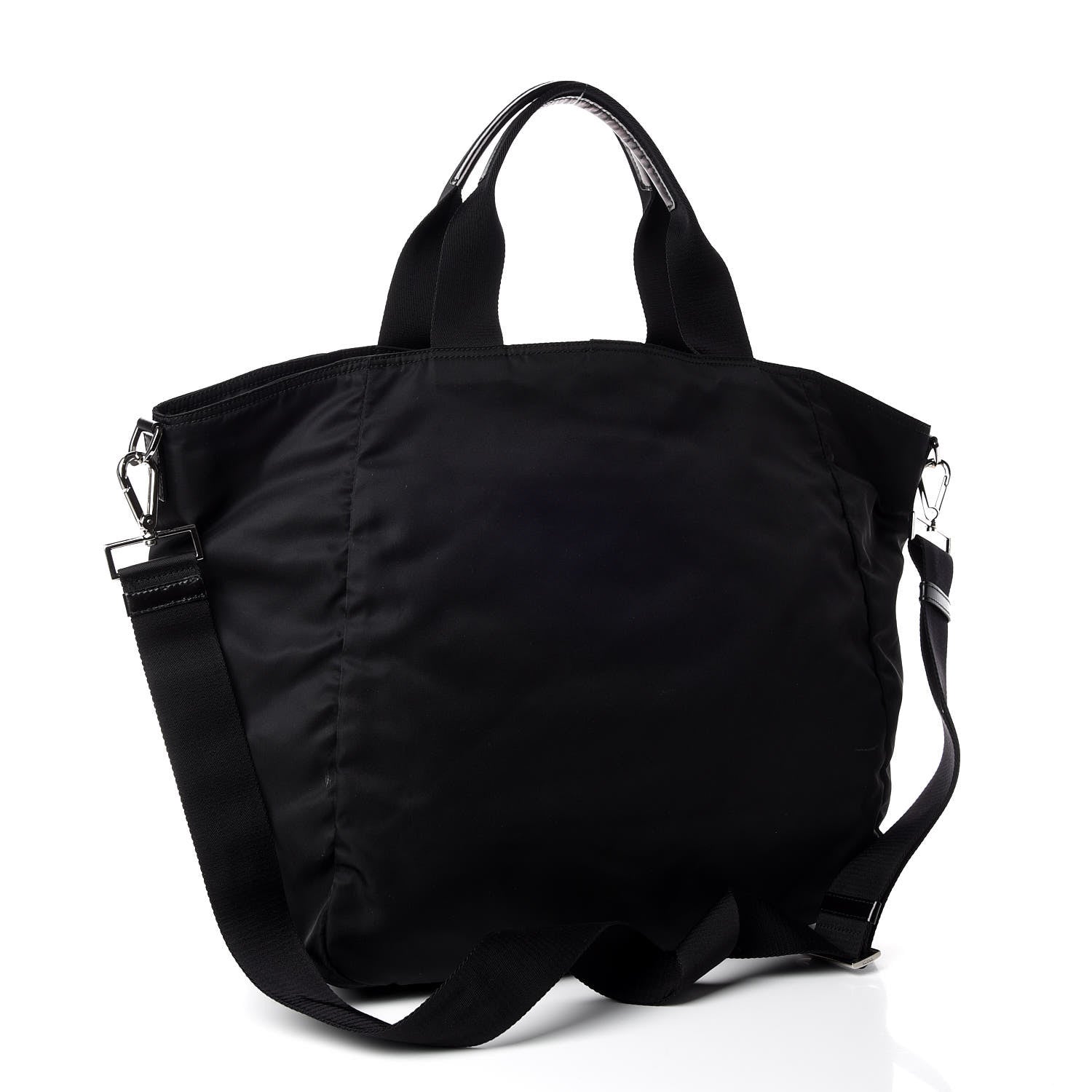 Prada Nylon Vela Shopping Tote Black 4 of 11