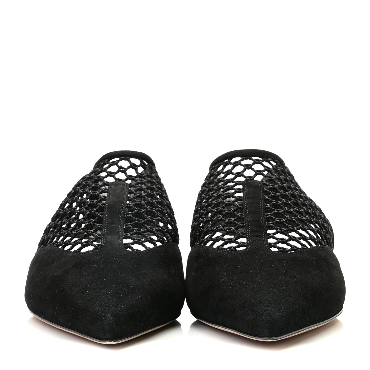 Christian Dior Suede Resille Dior-I Slingback Flats 38 Black 3 of 13