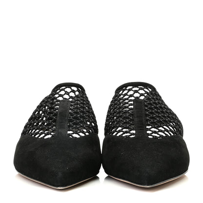 Christian Dior Suede Resille Dior-I Slingback Flats 38 Black 3 of 13