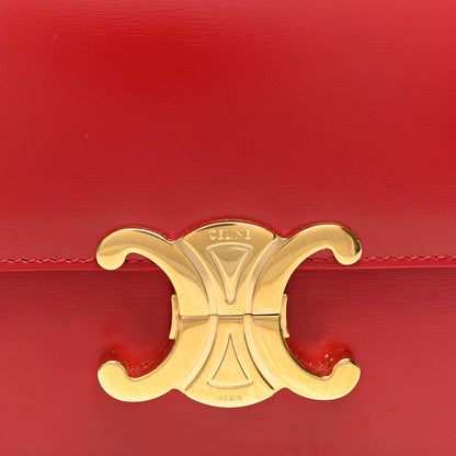 Celine Shiny Calfskin Teen Triomphe Red 7 of 10