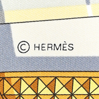 Hermes Silk Grand Apparat Forever Scarf 90 Creme Gold Multicolore 5 of 6