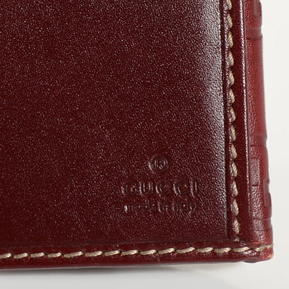 Gucci Guccissima Margaux Calfskin Metal Bar Continental Flap Wallet Dark Red 13 of 14