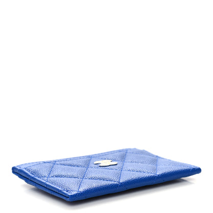 Chanel Caviar Quilted Card Holder Blue 4 of 9