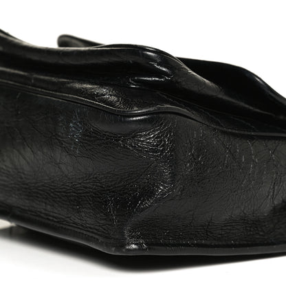 Saint Laurent Crinkled Calfskin Matelasse Monogram Medium Niki Chain Satchel Black 11 of 11