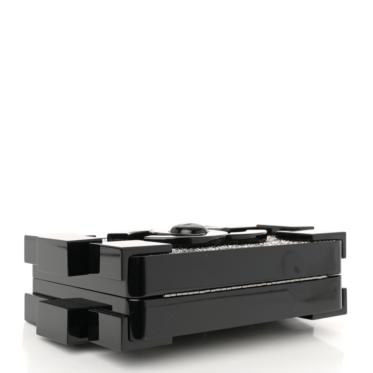 Chanel Plexiglass Crystal Lego Clutch Black 5 of 12