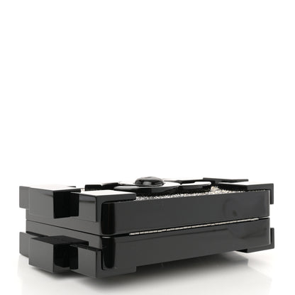 Chanel Plexiglass Crystal Lego Clutch Black 5 of 12