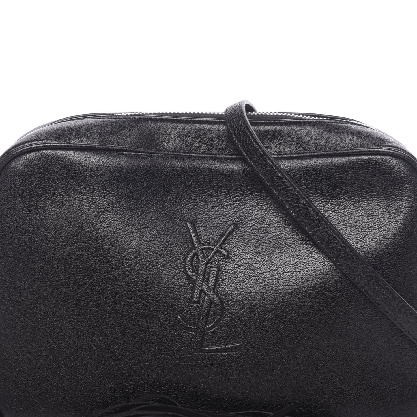 Lambskin Monogram Small Lou Camera Bag Black