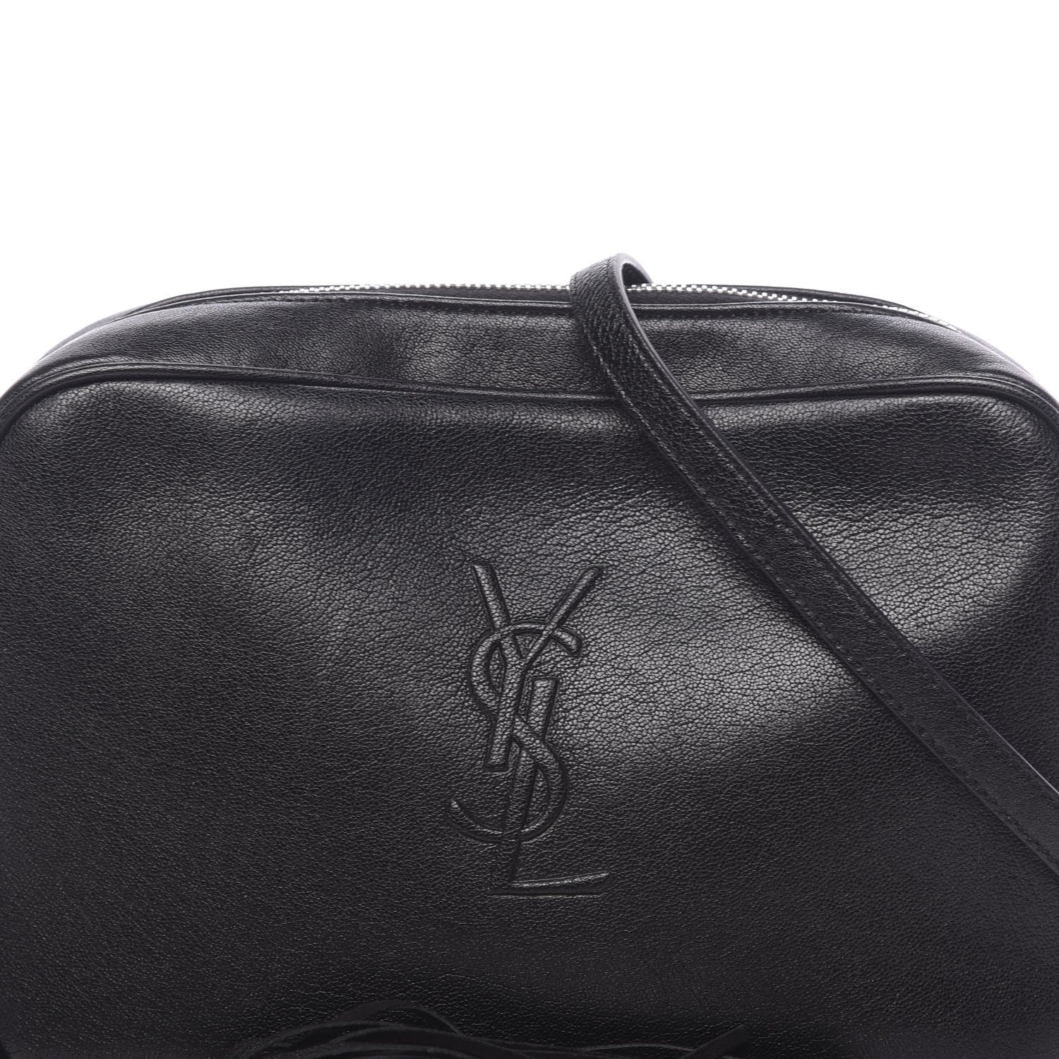 Saint Laurent Lambskin Monogram Small Lou Camera Bag Black 13 of 13