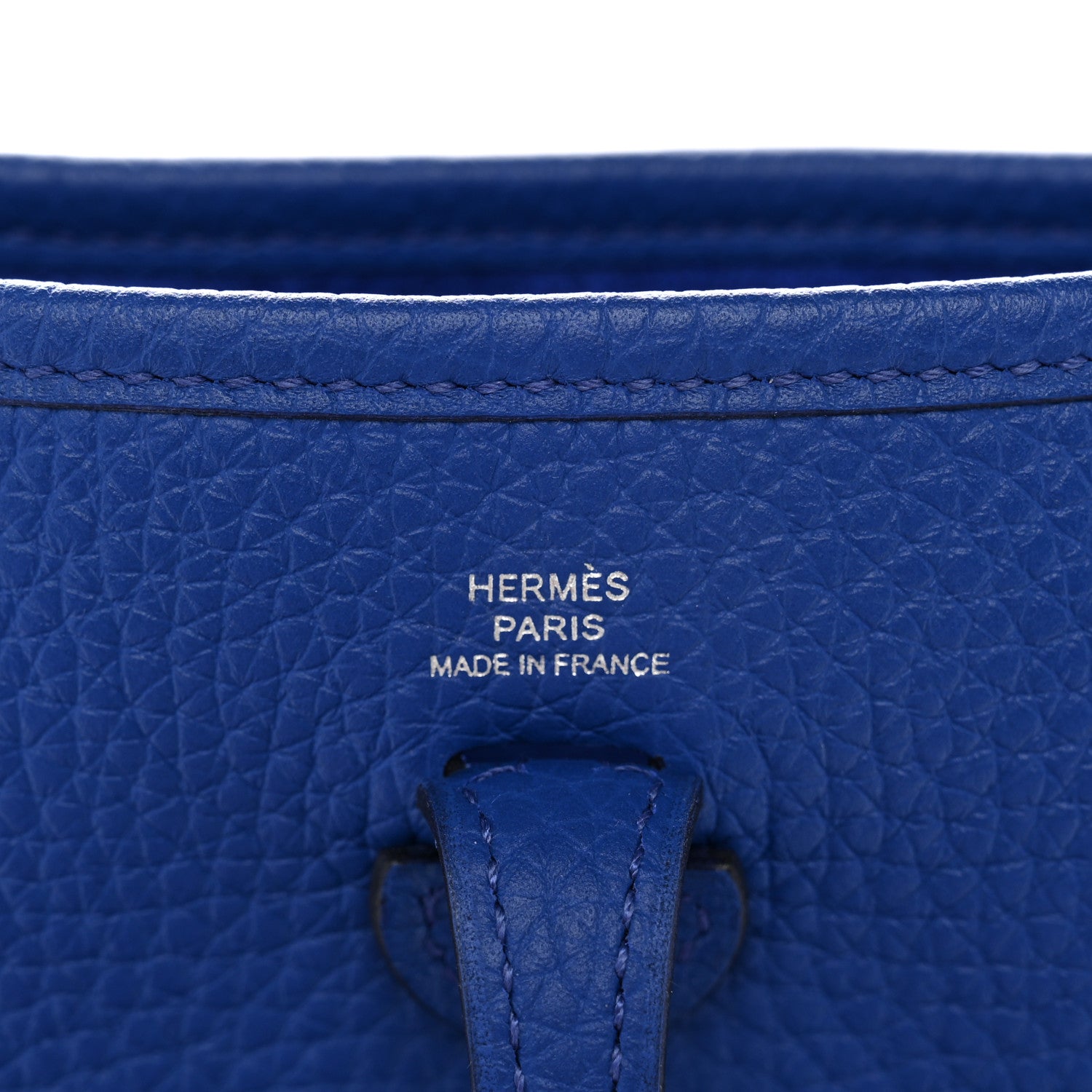 Hermes Taurillon Clemence Evelyne TPM Bleu Hydra 5 of 10