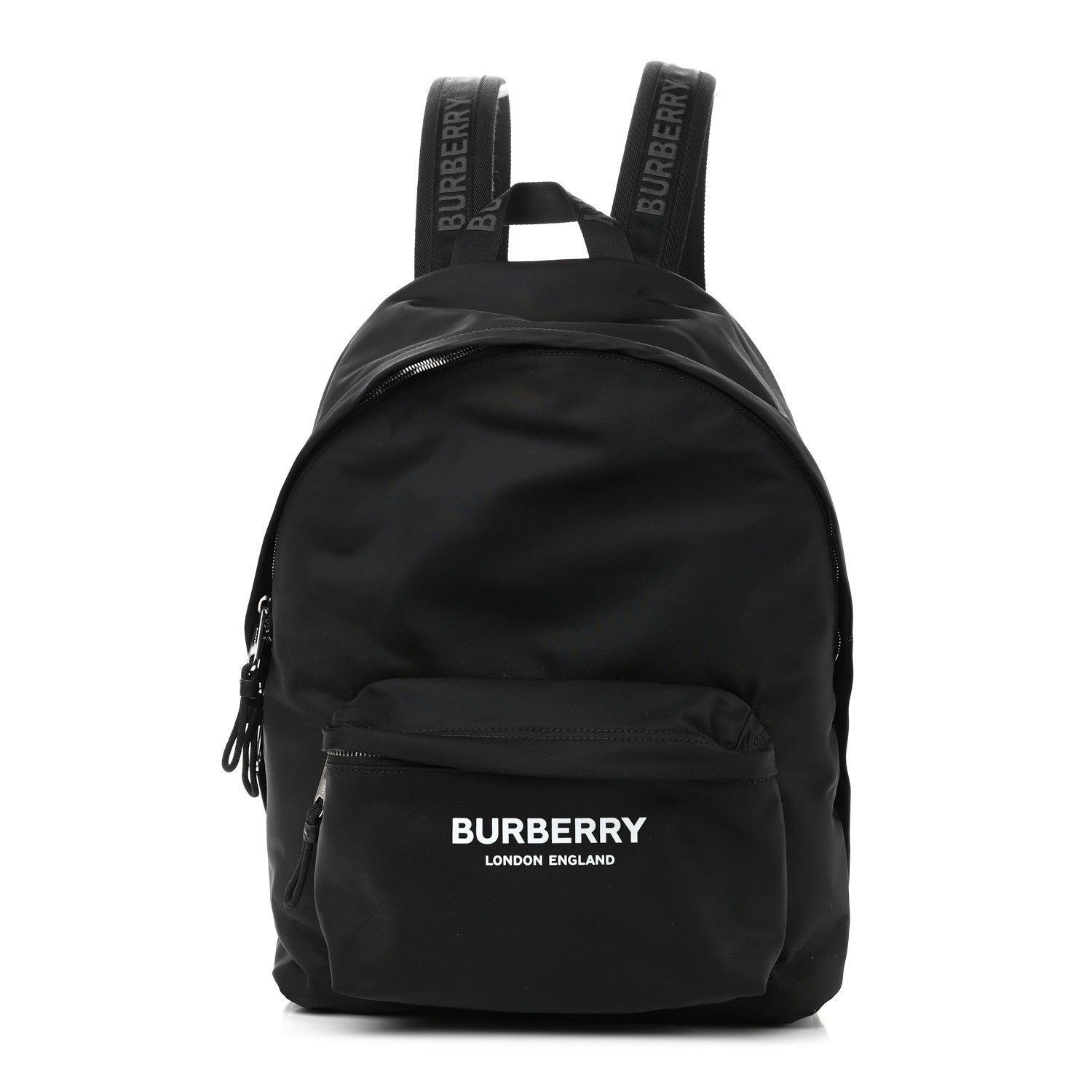 Burberry Nylon Logo Print Backpack Black 1 of 8