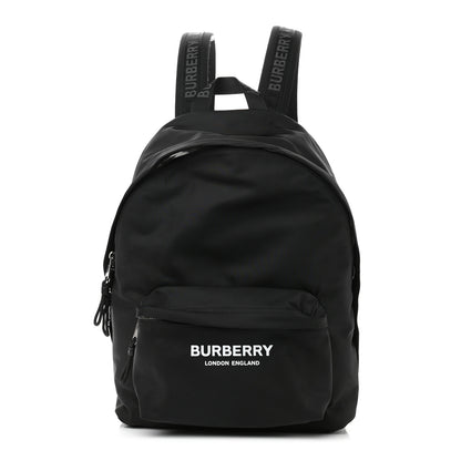 Burberry Nylon Logo Print Backpack Black 1 of 8