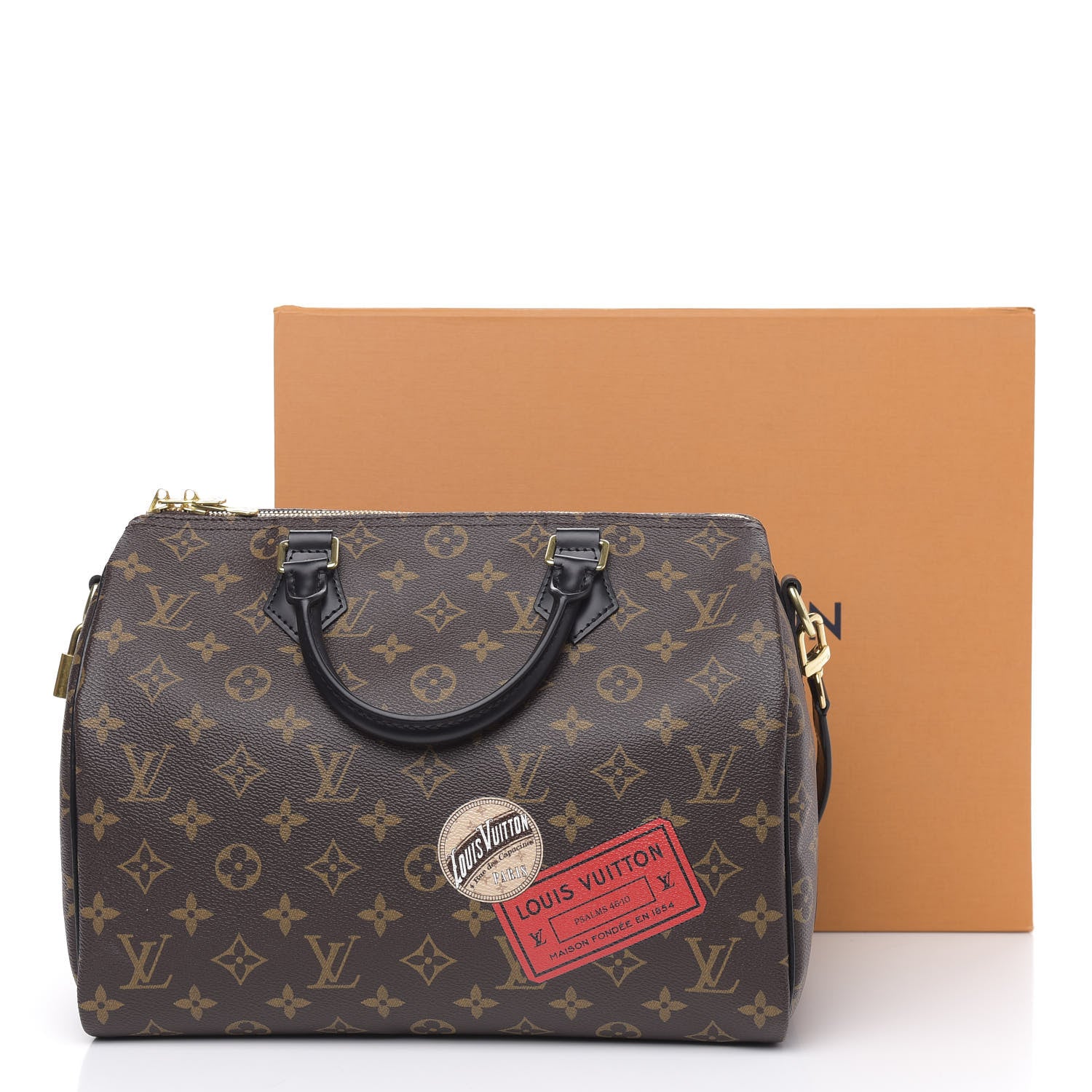 Louis Vuitton Monogram My World Tour Speedy Bandouliere 30 Black 11 of 11