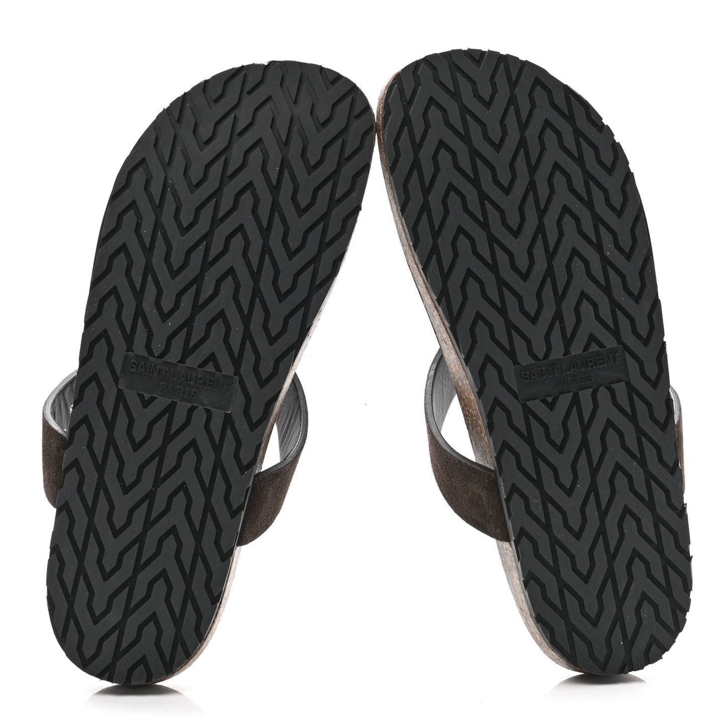 Suede Jimmy Thong Flat Sandals 40 Chocolate