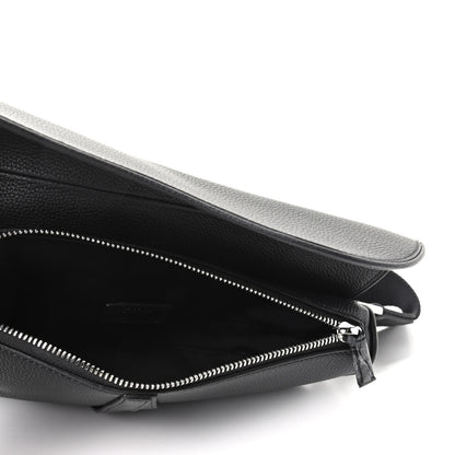 Christian Dior Calfskin Mens Saddle Bag Black 5 of 8