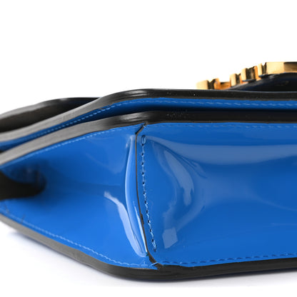 Fendi Vitello Vernice Mou Karligraphy Crossbody Bag Bluette 9 of 10