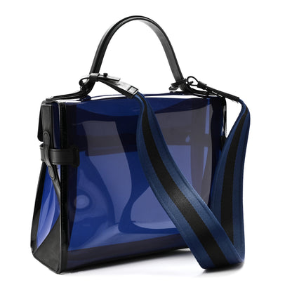 Delvaux PVC Tempete GM Dark Night Satchel Blue De Prusse 3 of 9