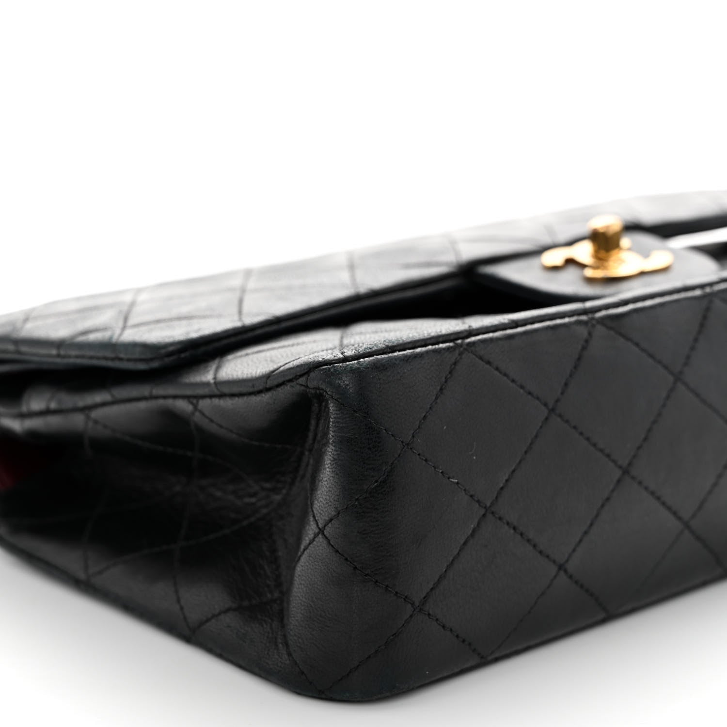 Chanel Lambskin Quilted Medium Double Flap Black 9 of 11