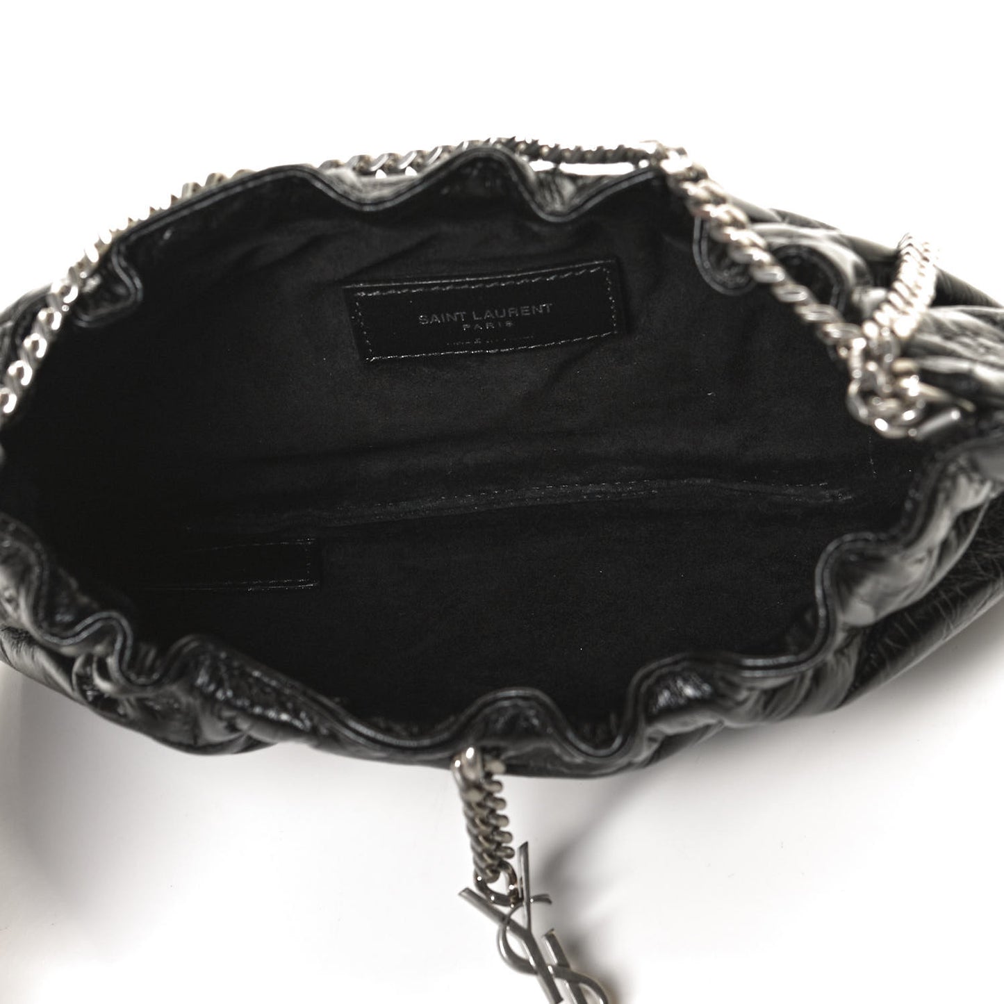Calfskin Pac Ruched Hobo Black