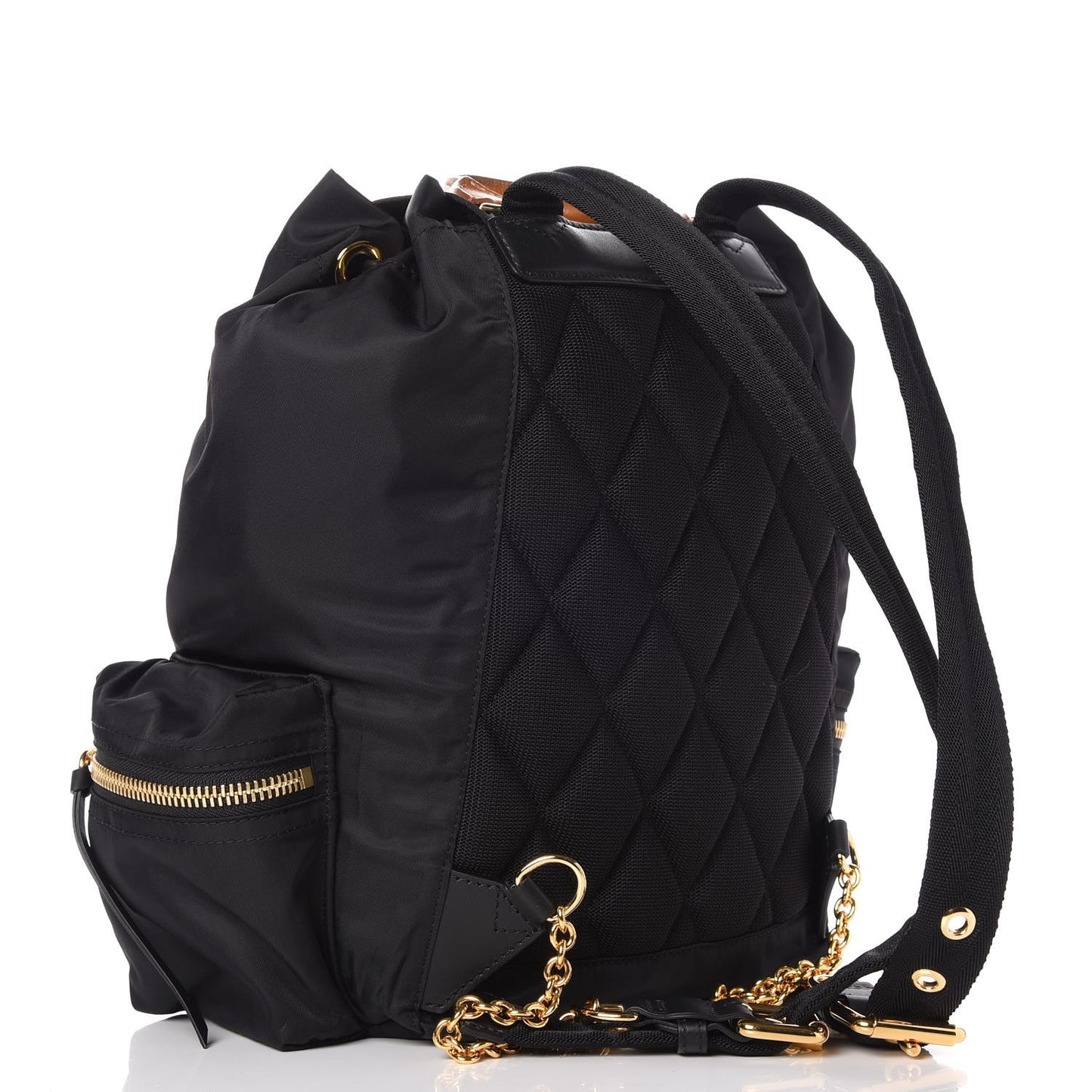 Nylon Medium Rucksack Backpack Black