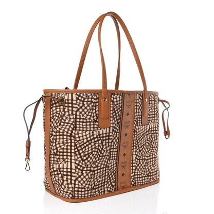 MCM Calfskin Medium Liz Reversible Shopper Tote Cognac 7 of 14
