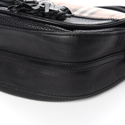 Burberry Haymarket Check Maydown Crossbody Bag Black 10 of 12