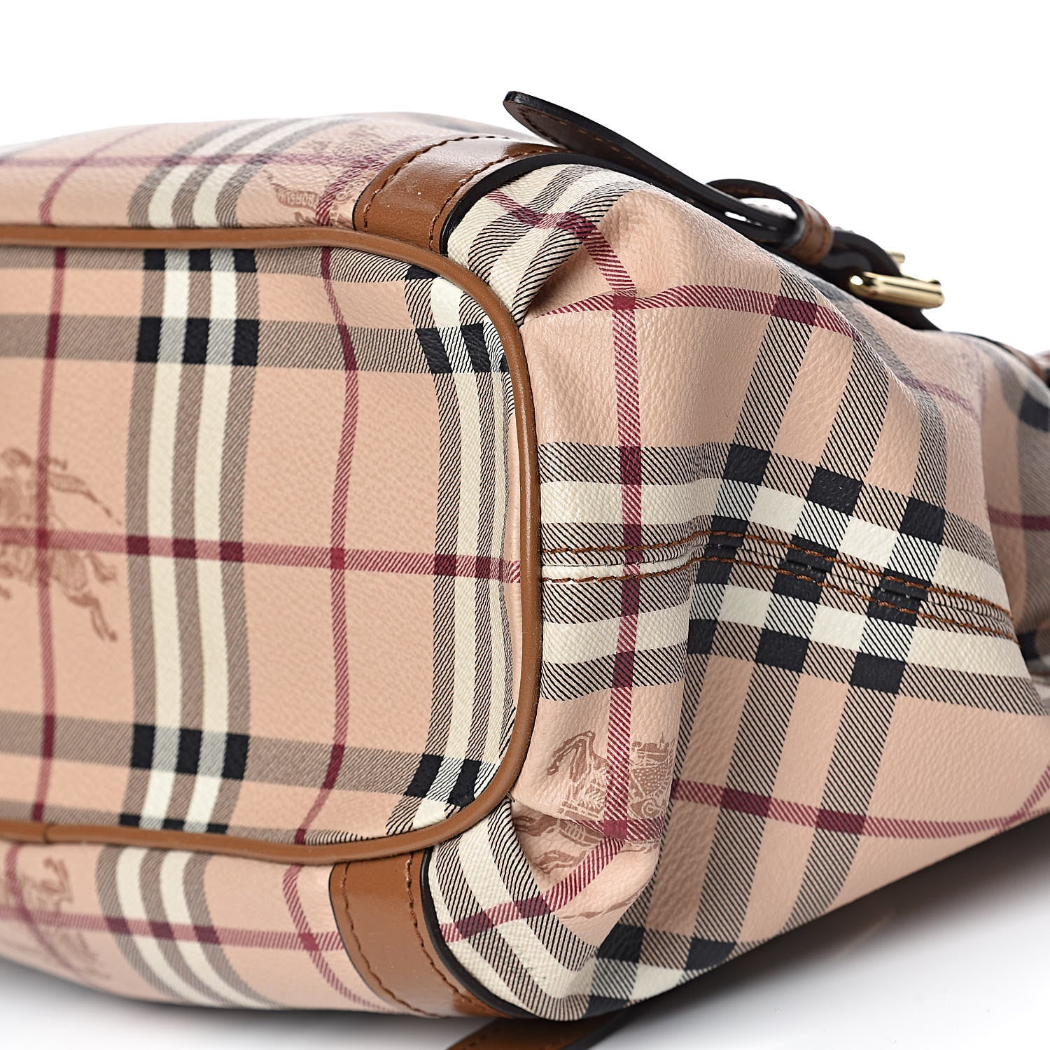 Burberry Haymarket Check Small Northfield Tote Mid Camel 12 of 14