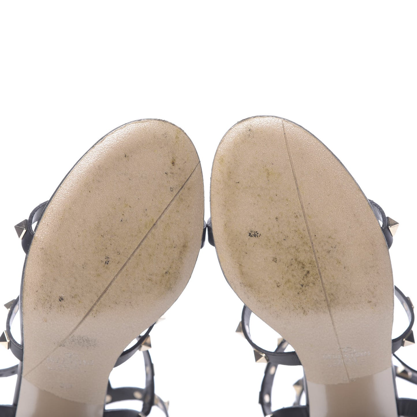 Calfskin Rockstud 60mm City Sandals 38 Black