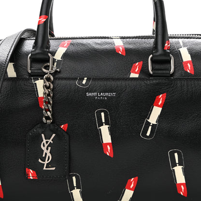 Saint Laurent Calfskin Lipstick Print Classic Baby Duffle Black 8 of 10