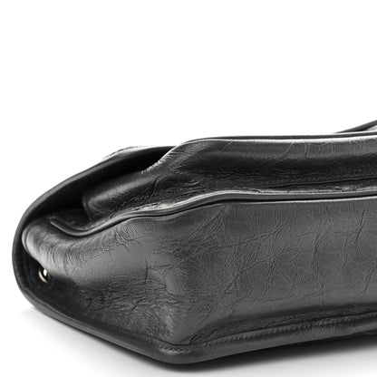 Saint Laurent Crinkled Calfskin Matelasse Monogram Baby Niki Chain Satchel Storm 8 of 11