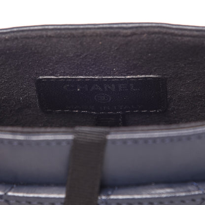Chanel Lambskin Quilted Chain Around Phone Holder Navy 9 of 13