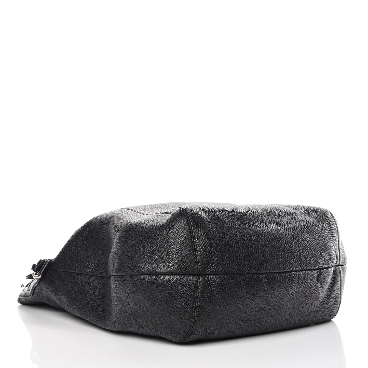 Calfskin Large Techno Horsebit Hobo Black