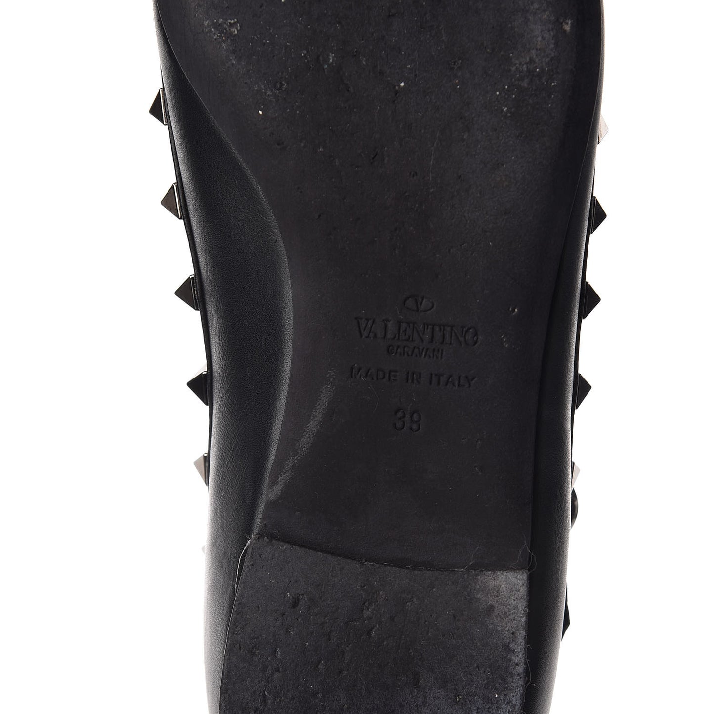 Nappa Rockstud Cage Ballerina Flats 39 Black