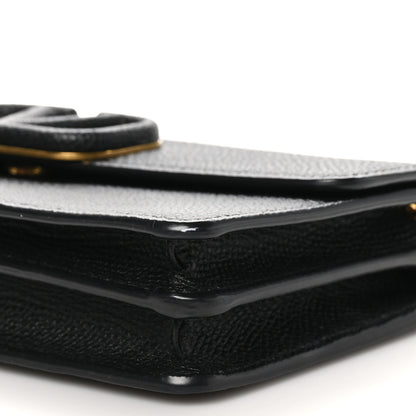 Valentino Garavani Grainy Calfskin Vlogo Wallet On Chain Black 10 of 10