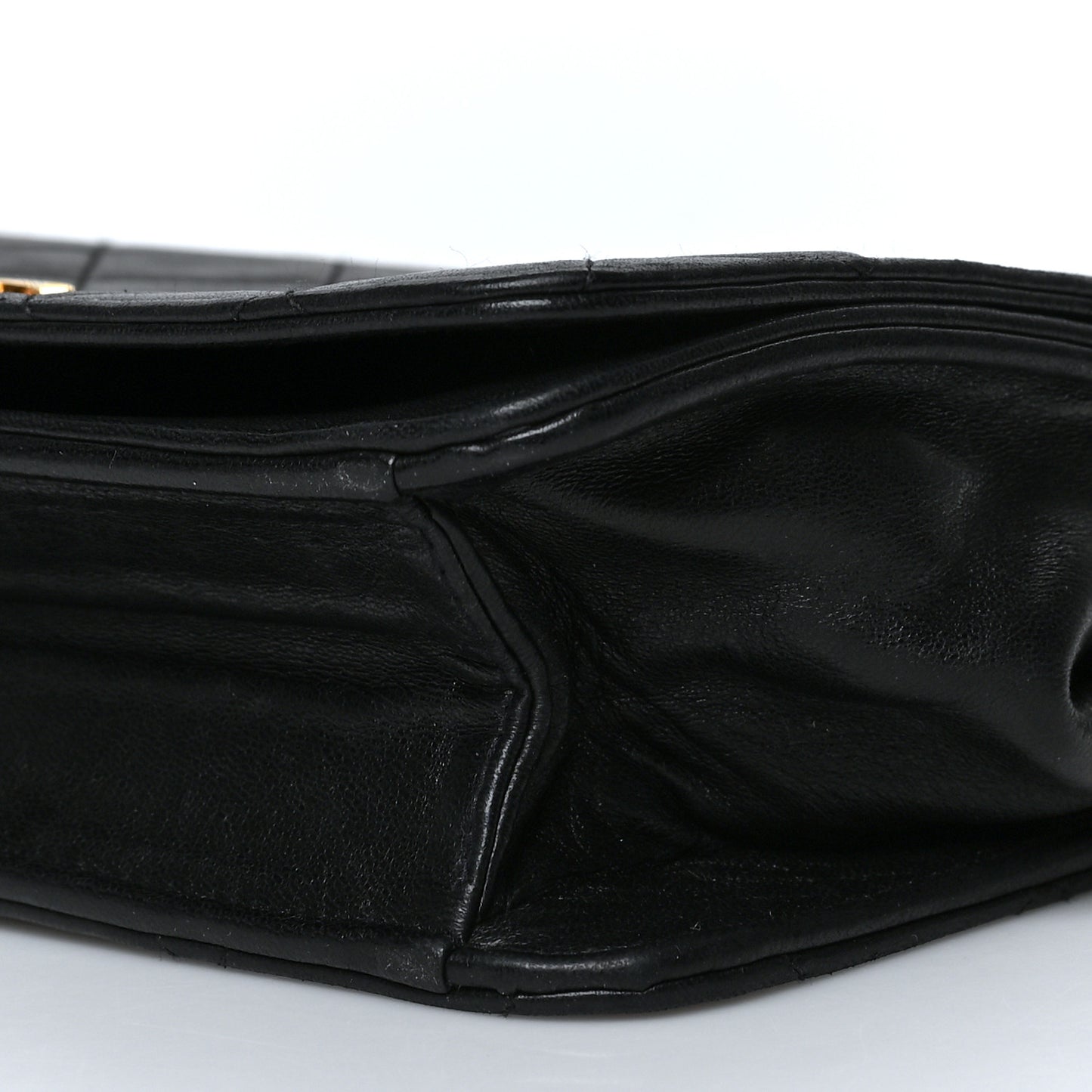 Lambskin Quilted Small Single Flap Black