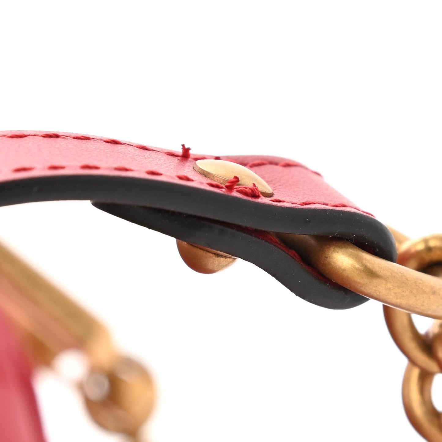 Calfskin Matelasse Small GG Marmont Top Handle Shoulder Bag Hibiscus Red