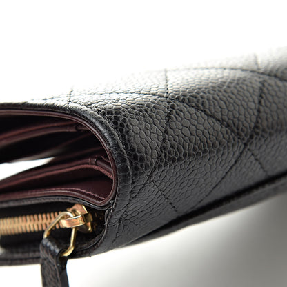 Chanel Caviar Quilted Zipped Pocket Wallet Black 13 of 14