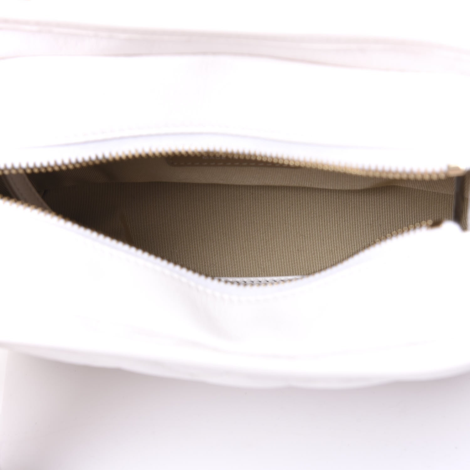 Chanel Aged Calfskin Chevron Quilted Small Gabrielle Hobo White 4 of 9