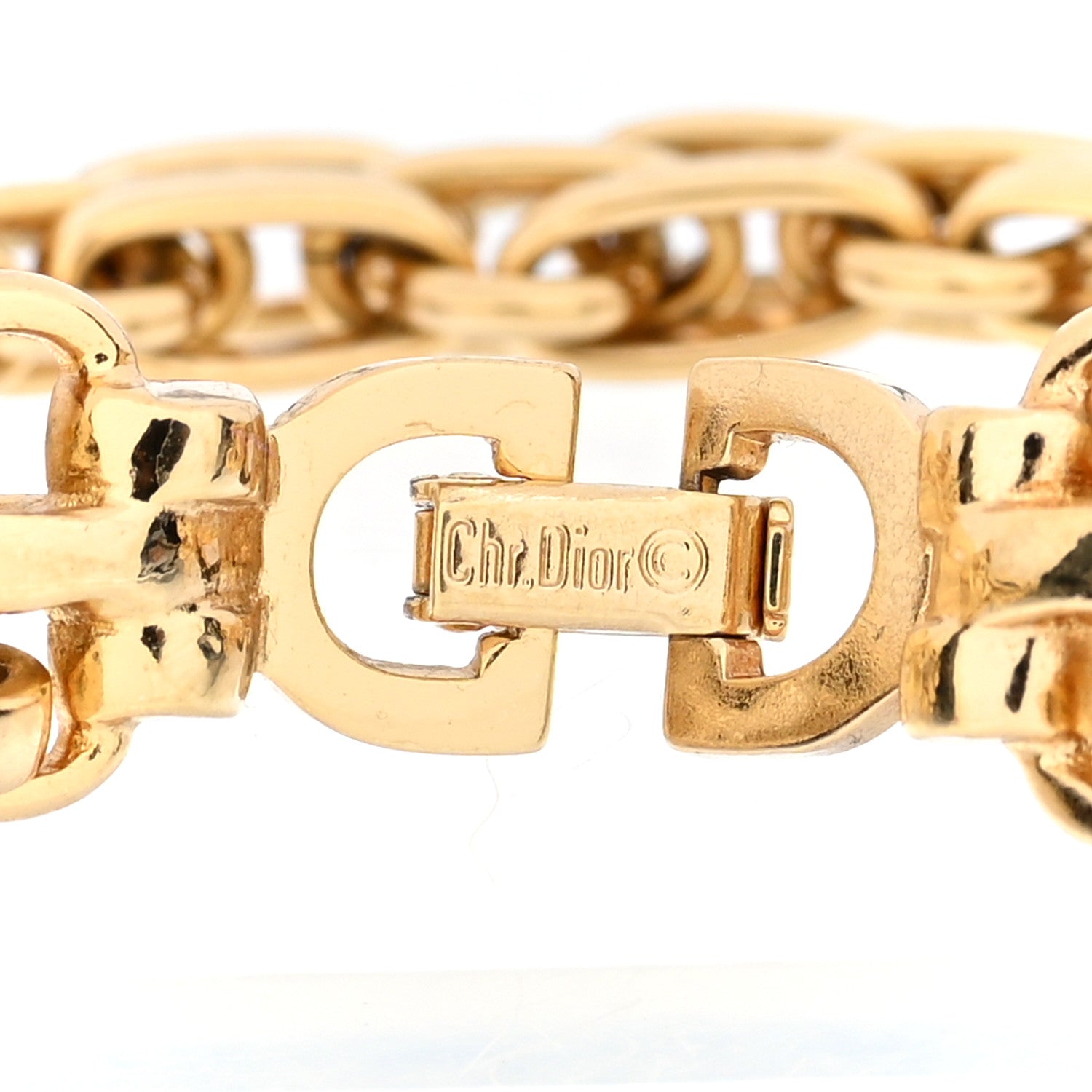 Christian Dior Metal CD Double Chain Bracelet Gold 3 of 3