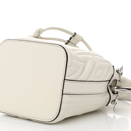 Fendi Vitello Liberty F Embossed Mini Mon Tresor Bucket Bag White 11 of 11
