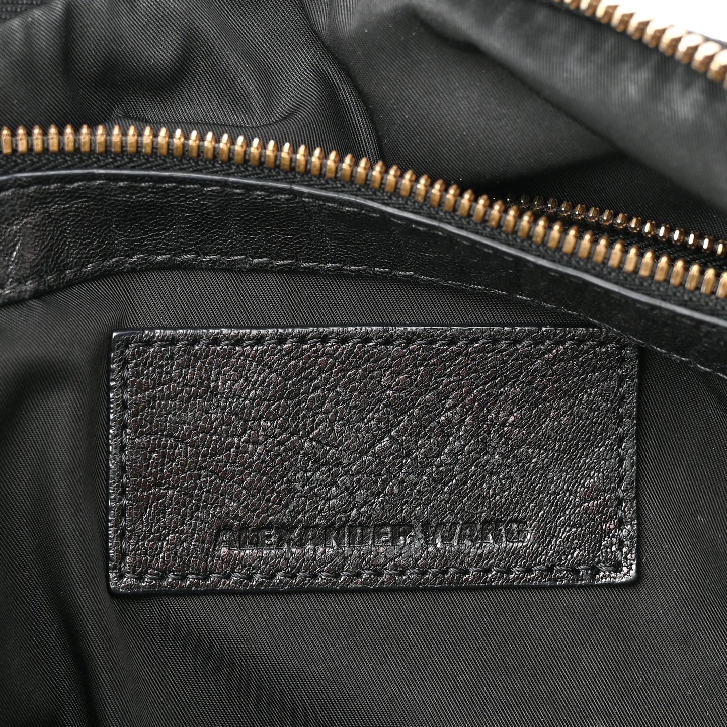 Pebbled Lambskin Rocco Black Antique Brass Hardware