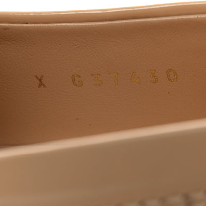 Chanel Shiny Calfskin Logo Loafers 40 Beige 10 of 12
