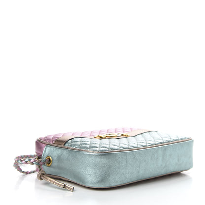 Gucci Laminated Nappa Trapuntata Small Zumi Shoulder Bag Rosa Lago Rame 4 of 10