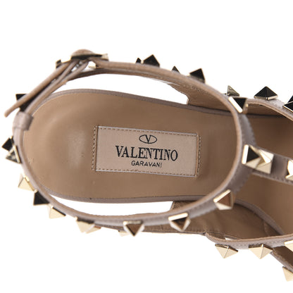 Valentino Garavani Patent Nappa Rockstud Ankle Strap 100mm Pumps 36.5 Poudre 8 of 10