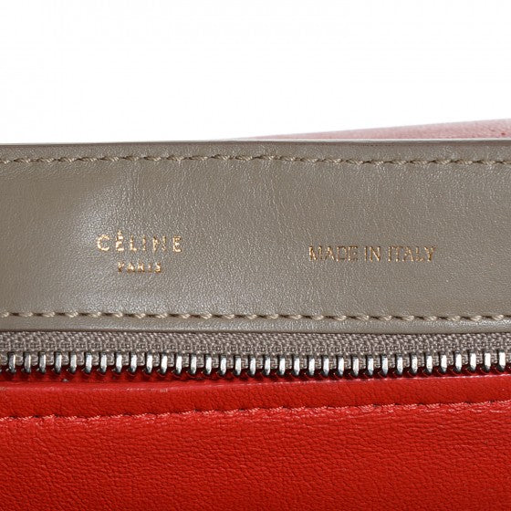 Smooth Calfskin Suede Medium Tri-Color Trapeze