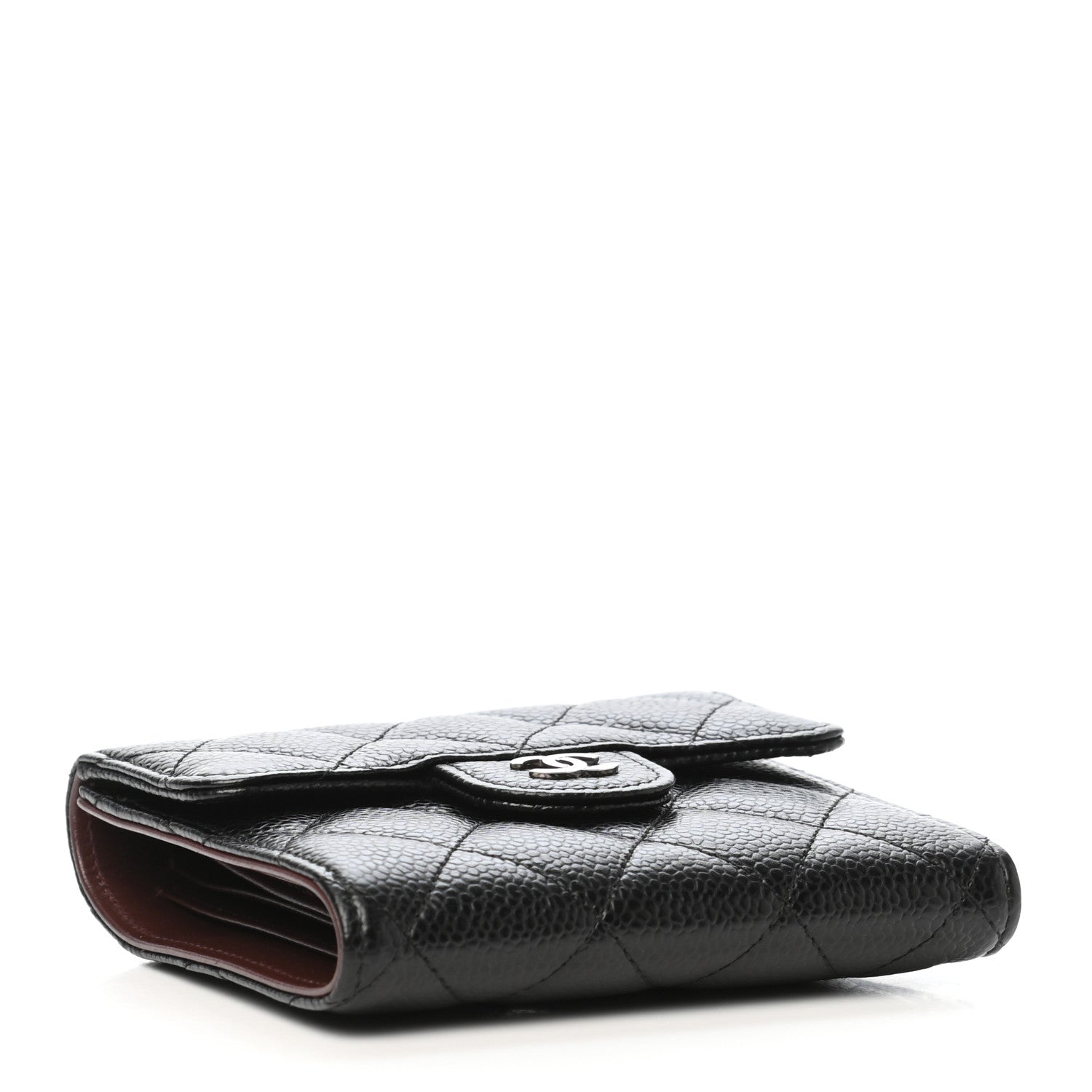Chanel Caviar Quilted Compact Flap Wallet Black 4 of 7