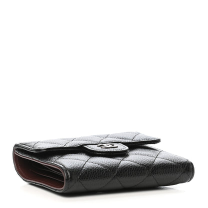 Chanel Caviar Quilted Compact Flap Wallet Black 4 of 7