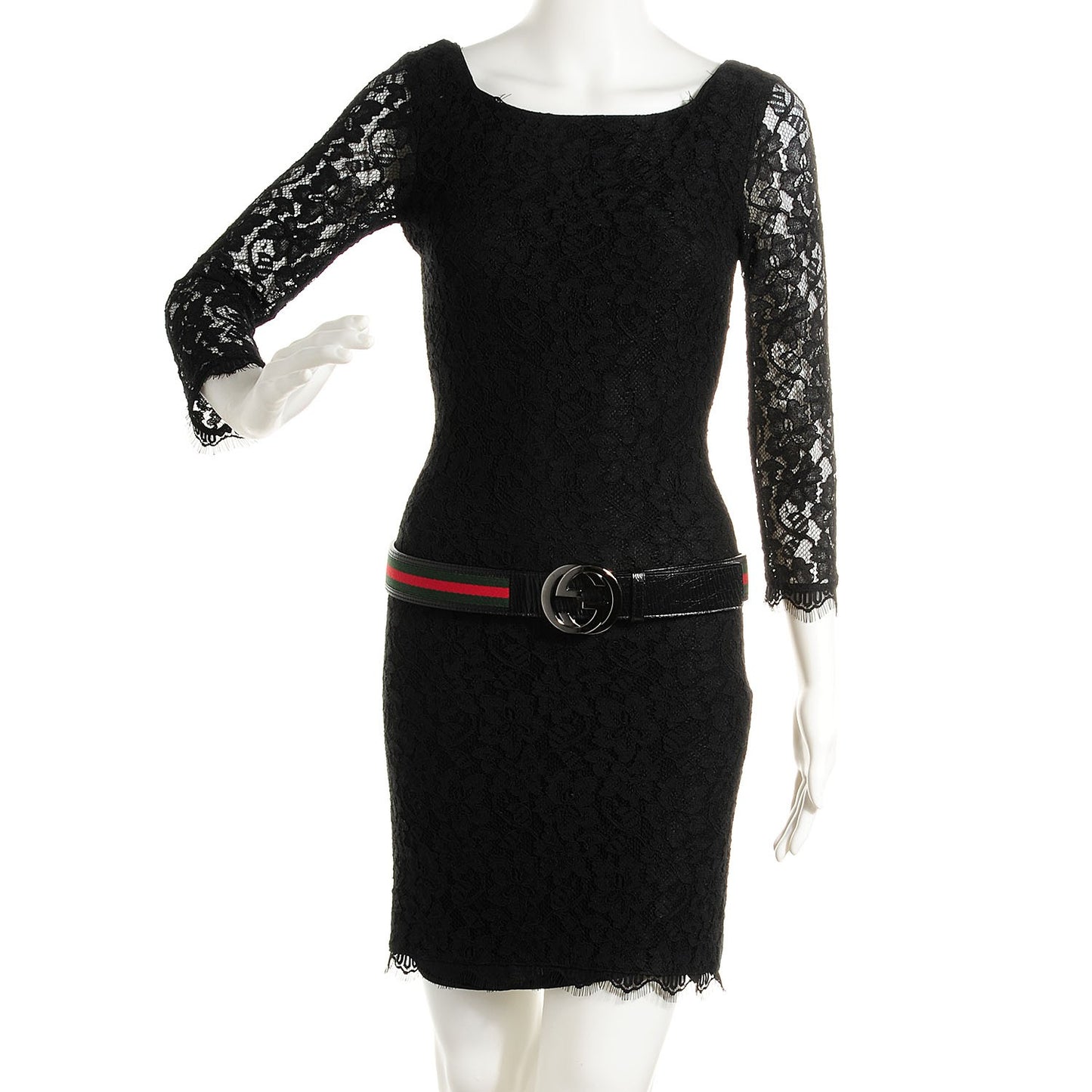 Leather Web Interlocking G Belt 90 36 Black